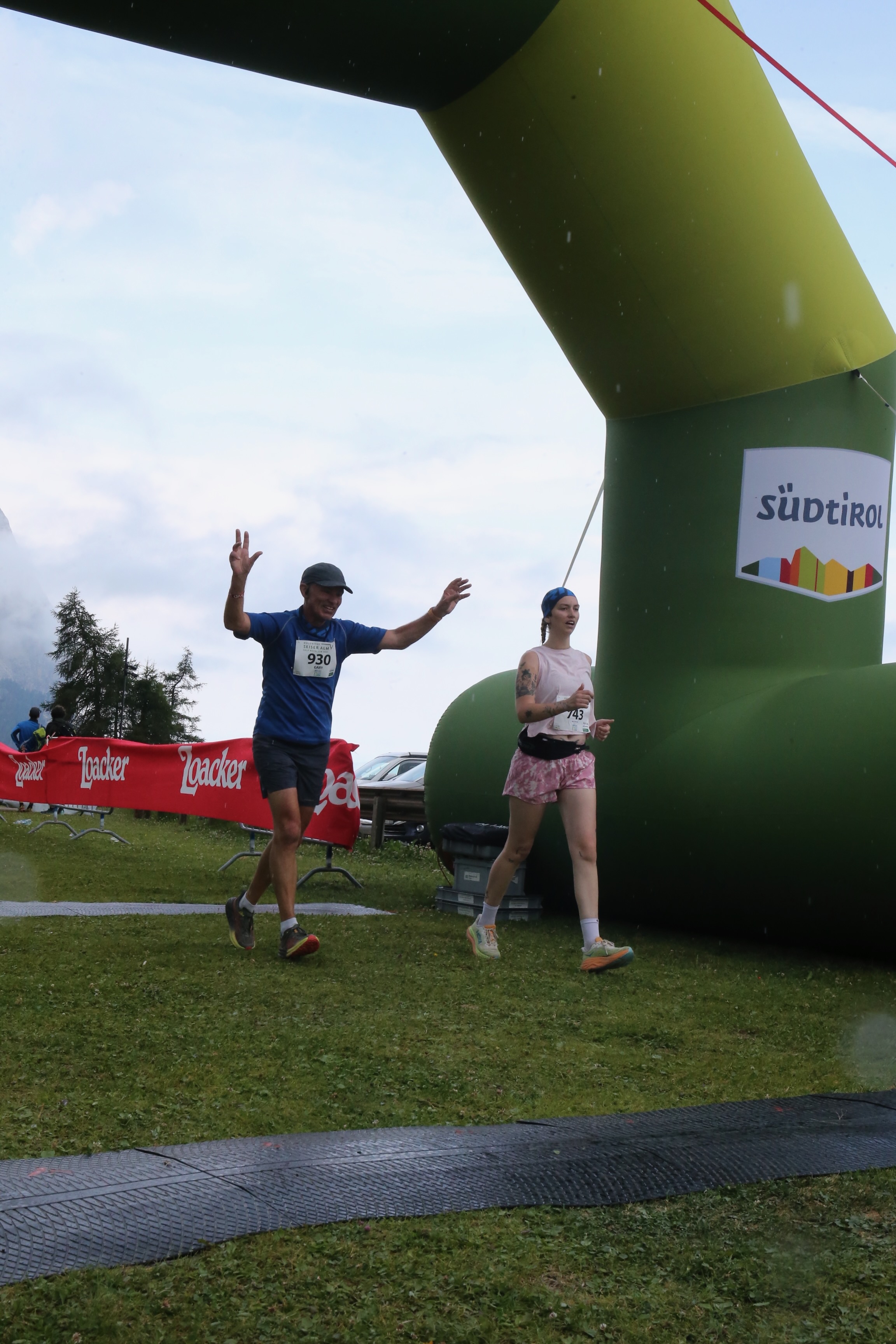 Alicia and Gary at the finish